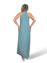 VESTIDO PLISSADO COM MISSANGAS DOURADAS