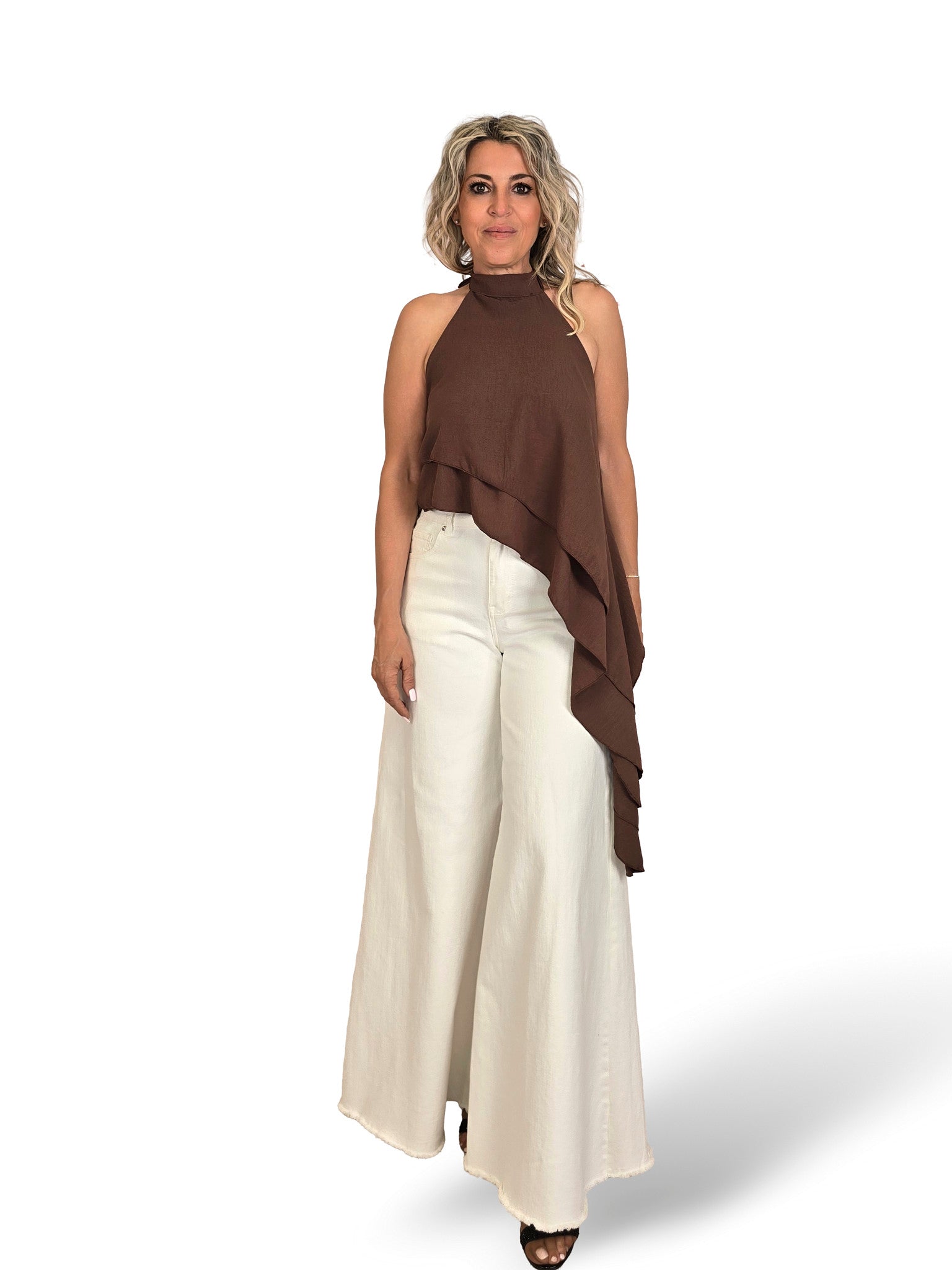 TOP HALTER VOLANTES