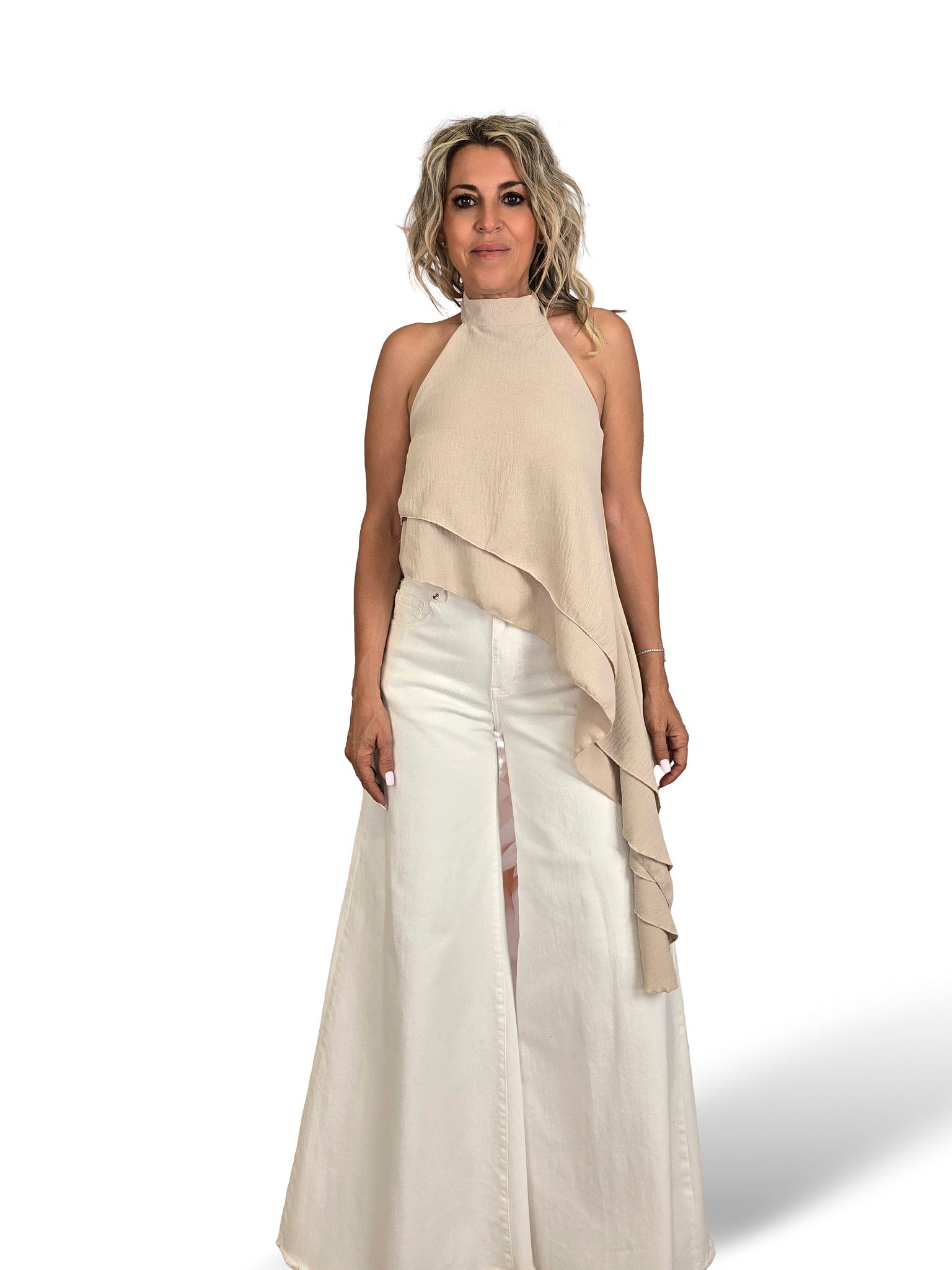 TOP HALTER VOLANTES