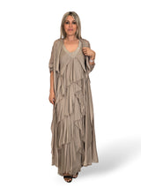 VESTIDO CAPA SEDA DESHILACHADO