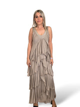 VESTIDO CAPA SEDA DESHILACHADO