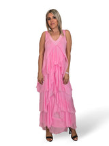 VESTIDO CAPA SEDA DESHILACHADO