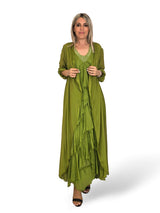 VESTIDO CAPA SEDA DESHILACHADO