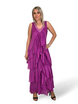 VESTIDO CAPA SEDA DESHILACHADO