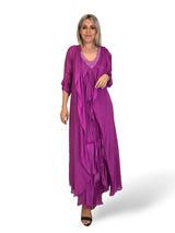 VESTIDO CAPA SEDA DESHILACHADO