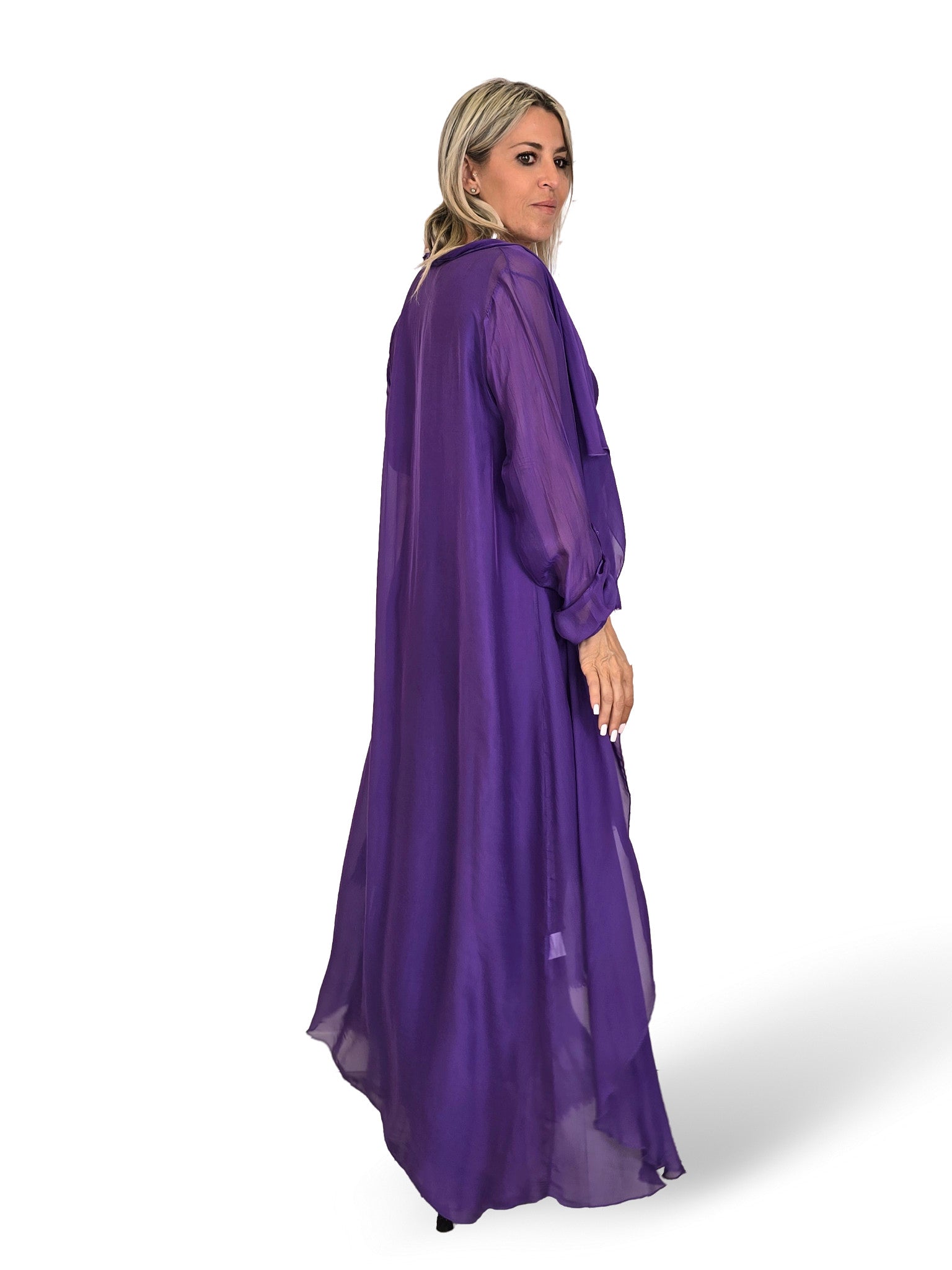 VESTIDO CAPA SEDA DESHILACHADO