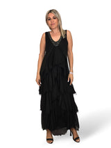 VESTIDO CAPA SEDA DESHILACHADO