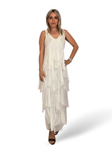 VESTIDO CAPA SEDA DESHILACHADO