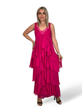 VESTIDO CAPA SEDA DESHILACHADO