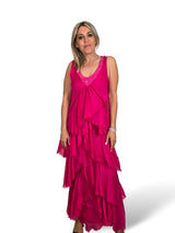 VESTIDO CAPA SEDA DESHILACHADO