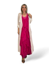 VESTIDO CAPA SEDA DESHILACHADO