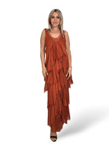 VESTIDO CAPA SEDA DESHILACHADO