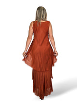 VESTIDO CAPA SEDA DESHILACHADO