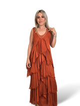 VESTIDO CAPA SEDA DESHILACHADO
