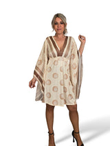 JOT Seiden-Batwater-Strickkleid, kurzes Kleid