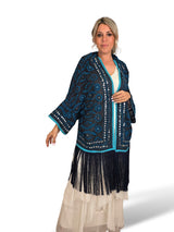KIMONO CORTO BORDADO FLECOS JOT