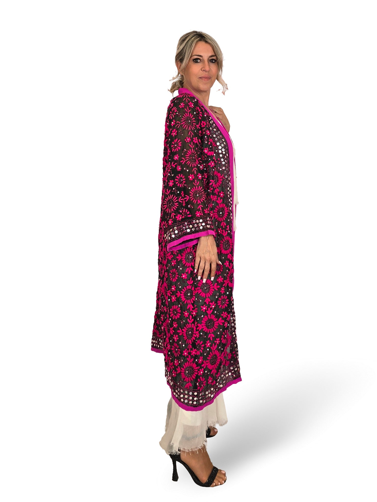 Kimono longo bordado