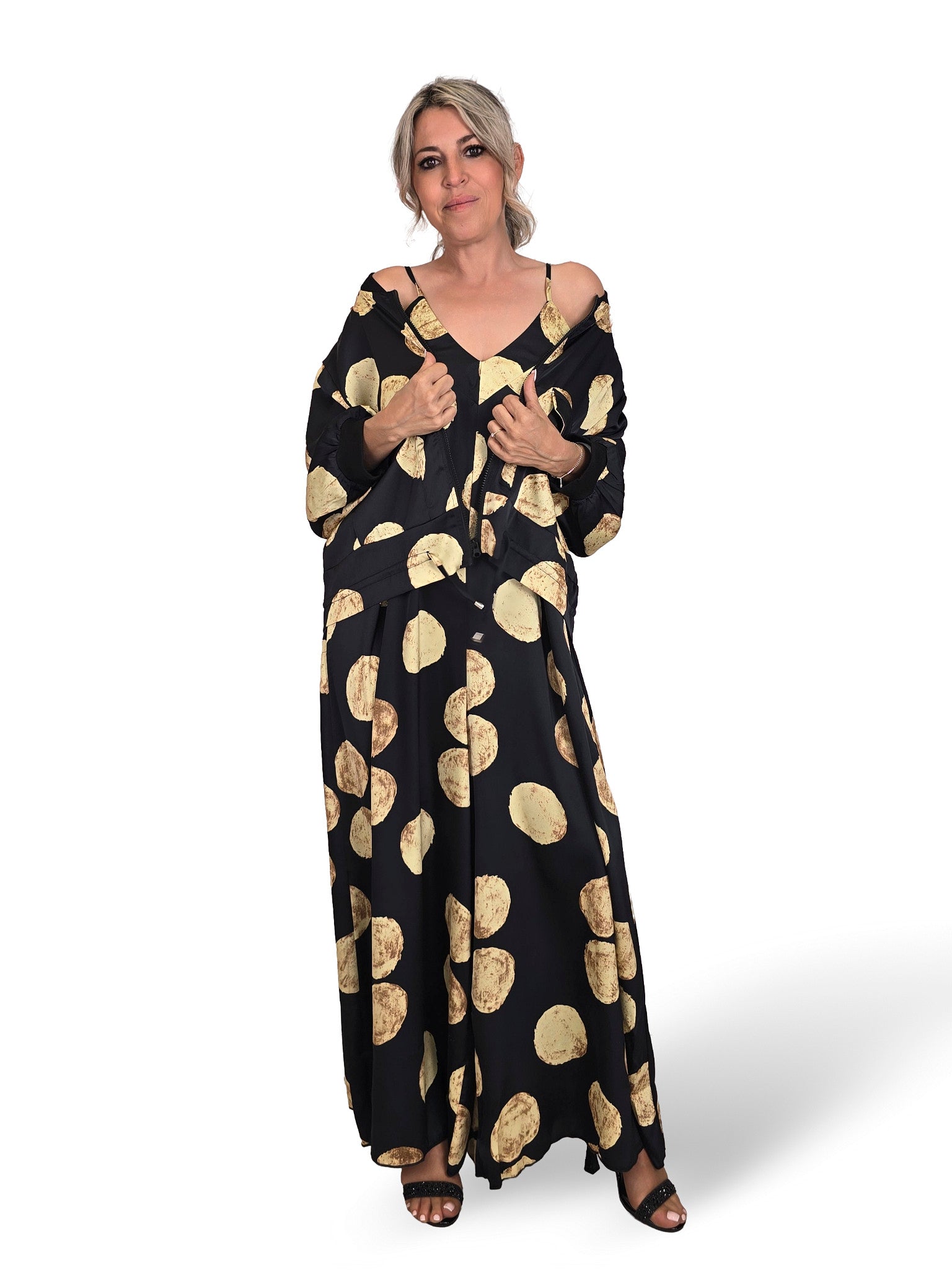 BOMBER ESTAMPADA LUNARES