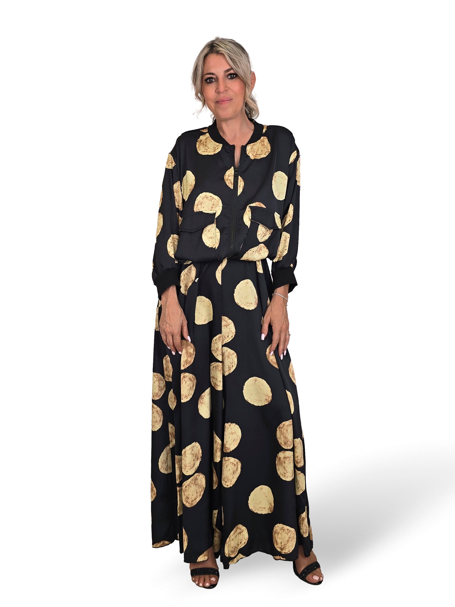 BOMBER ESTAMPADA LUNARES