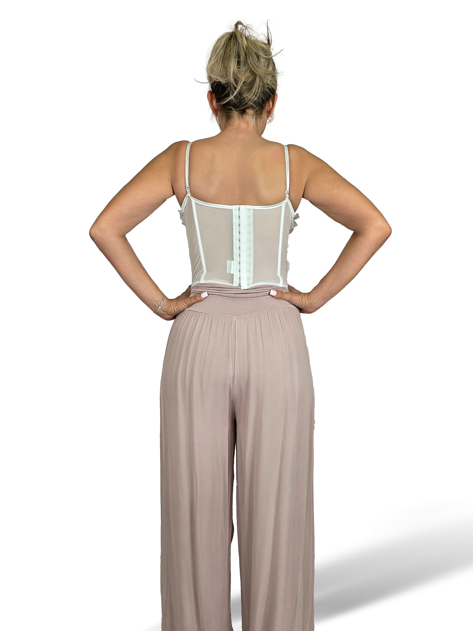 CORSET TUL BORDADO FLORES