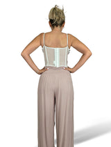 CORSET TUL BORDADO FLORES