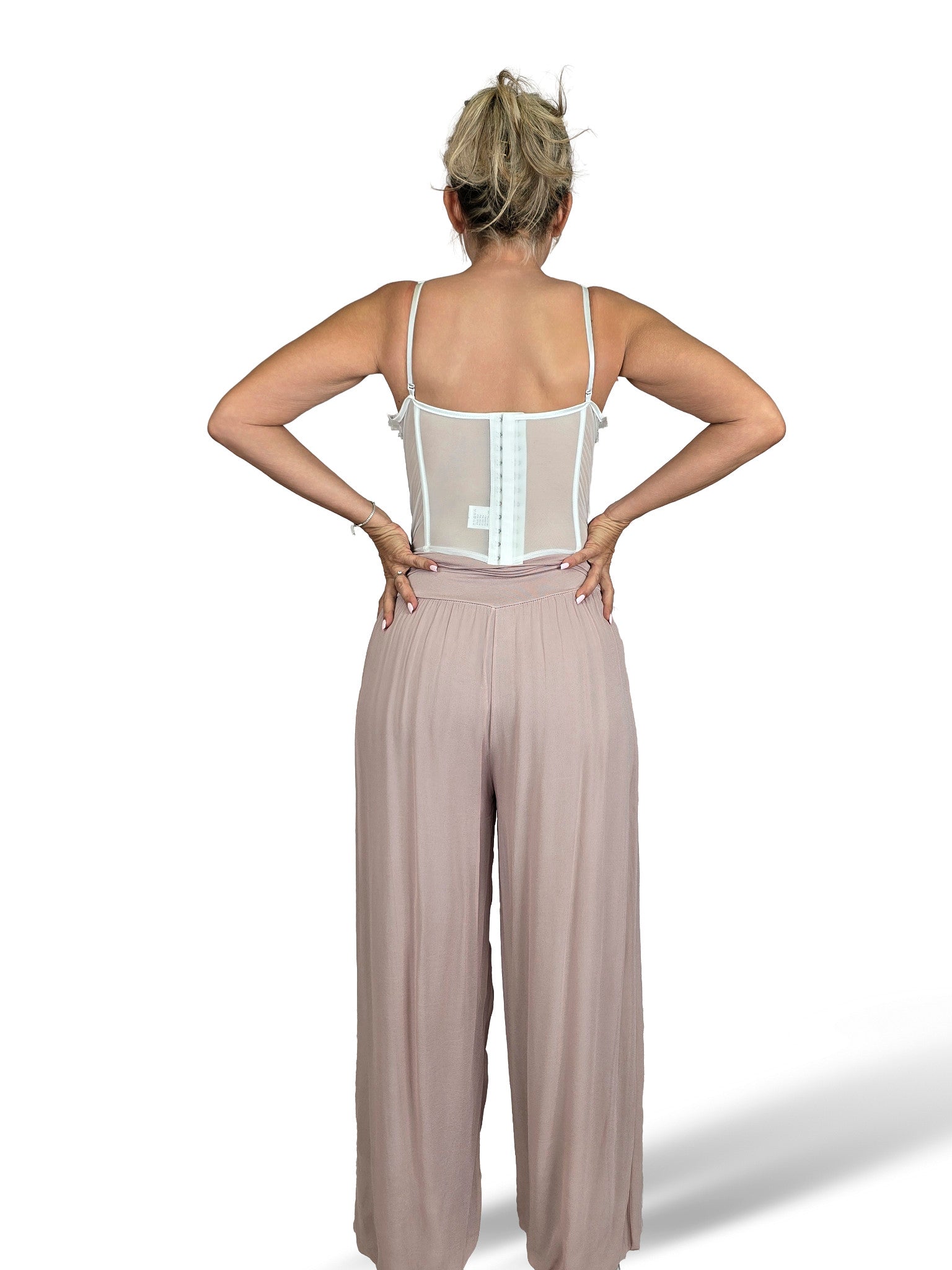 CORSET TUL BORDADO FLORES