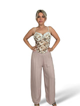 CORSET TUL BORDADO FLORES