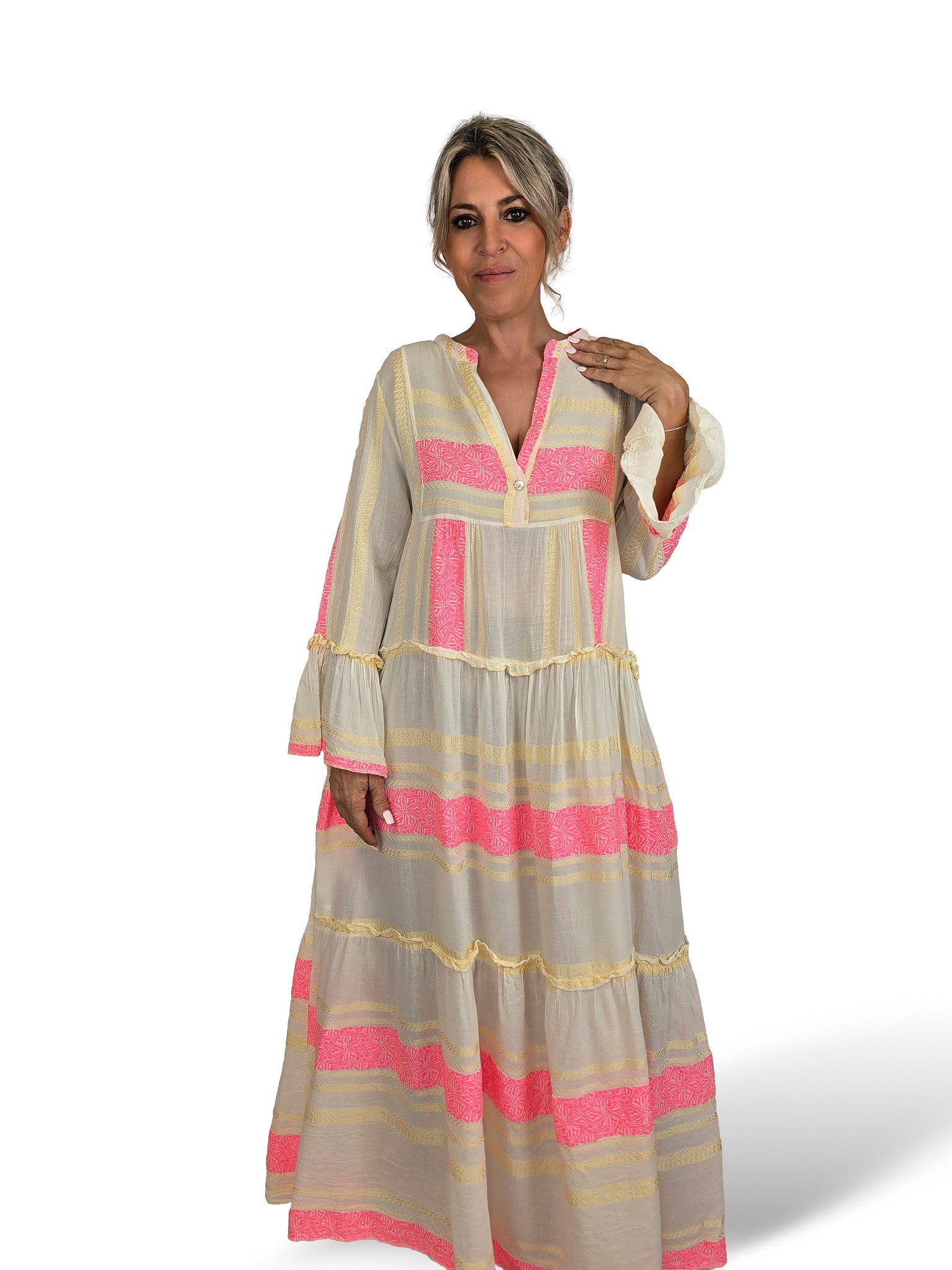 VESTIDO IBIZA LARGO MANGA LARGA JOT