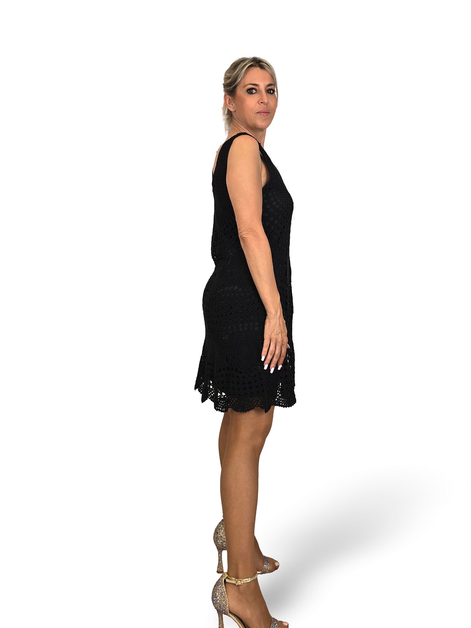 VESTIDO CROCHET NEGRO JOT