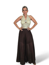 SAIA CALÇA LARGA TENCEL GUARD CASTANHO