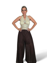 SAIA CALÇA LARGA TENCEL GUARD CASTANHO