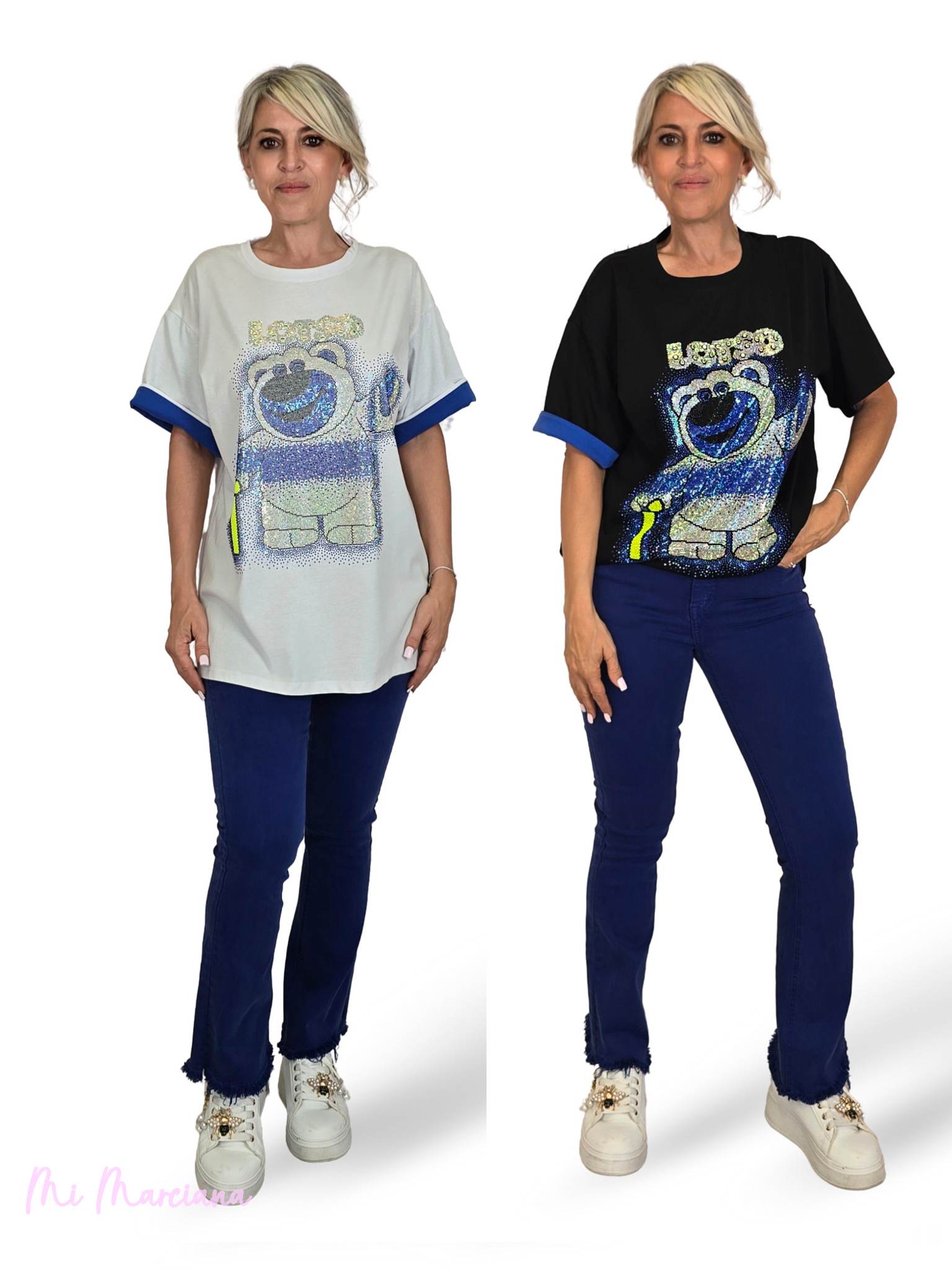 JOT Paillettenbär T-Shirt