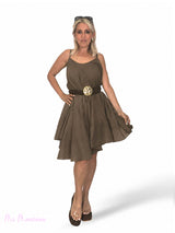 VESTIDO ASIMETRICO GASA BOAL JOT
