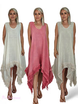 JOT LINEN ASYMMETRISCHES KLEID