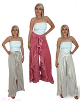 PANTALON CAPA VOLANTES LINO JOT