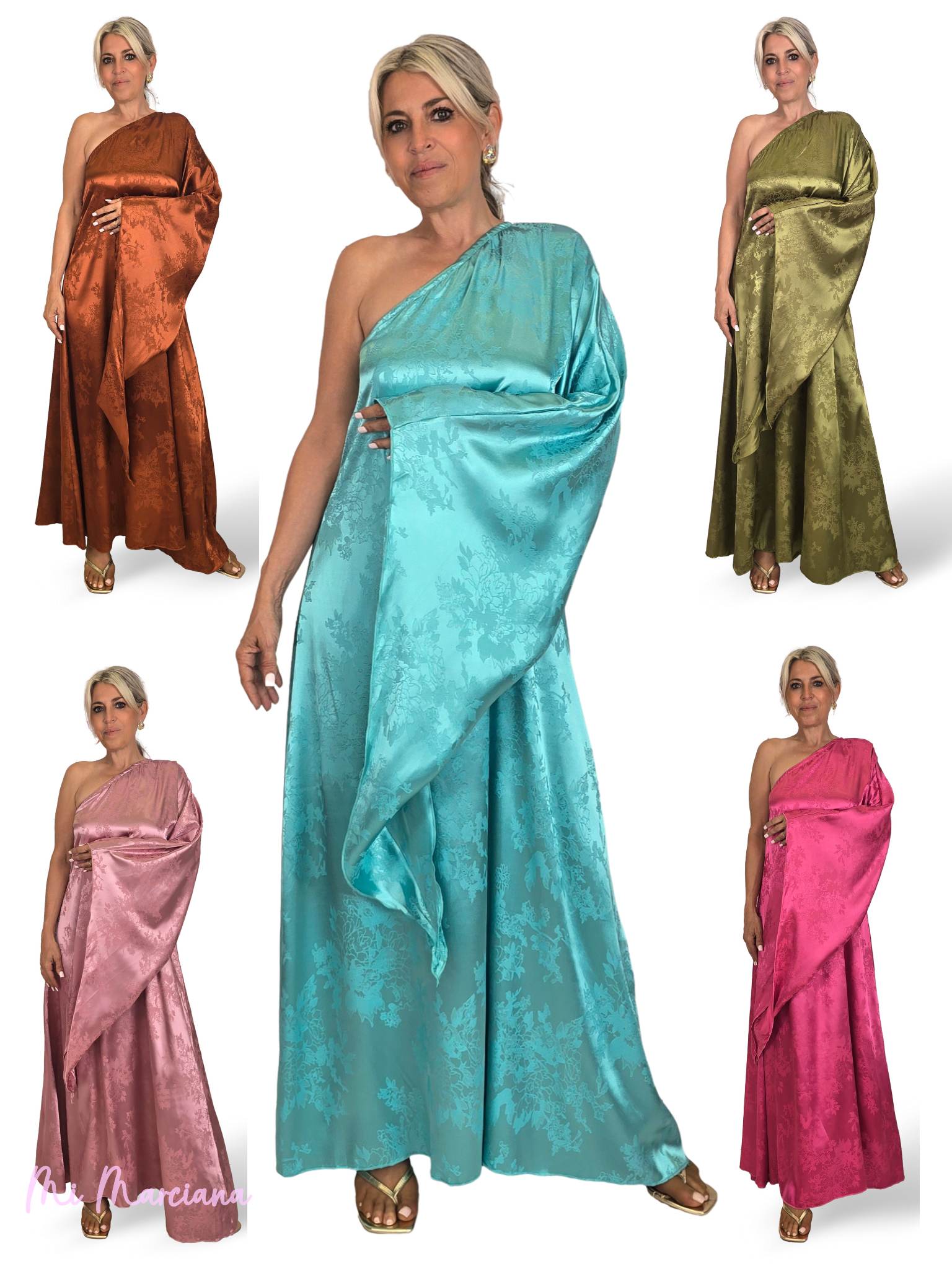 VESTIDO HADA SATEN BROCADO