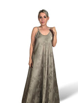 VESTIDO SATÉN BROCADO