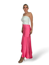 FALDA VESTIDO ASIMETRICO SATINADA