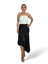FALDA VESTIDO ASIMETRICO SATINADA