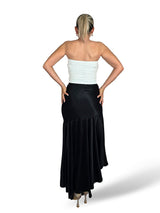FALDA VESTIDO ASIMETRICO SATINADA