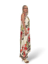 VESTIDO SATEN FLORES JOT