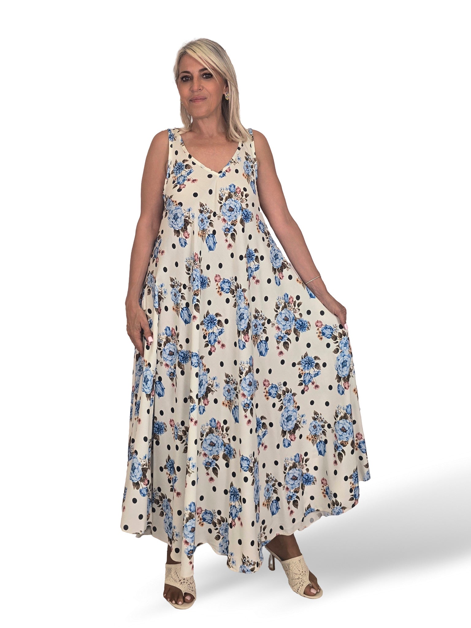 JOT Kleid mit Blumenmuster und Trägern