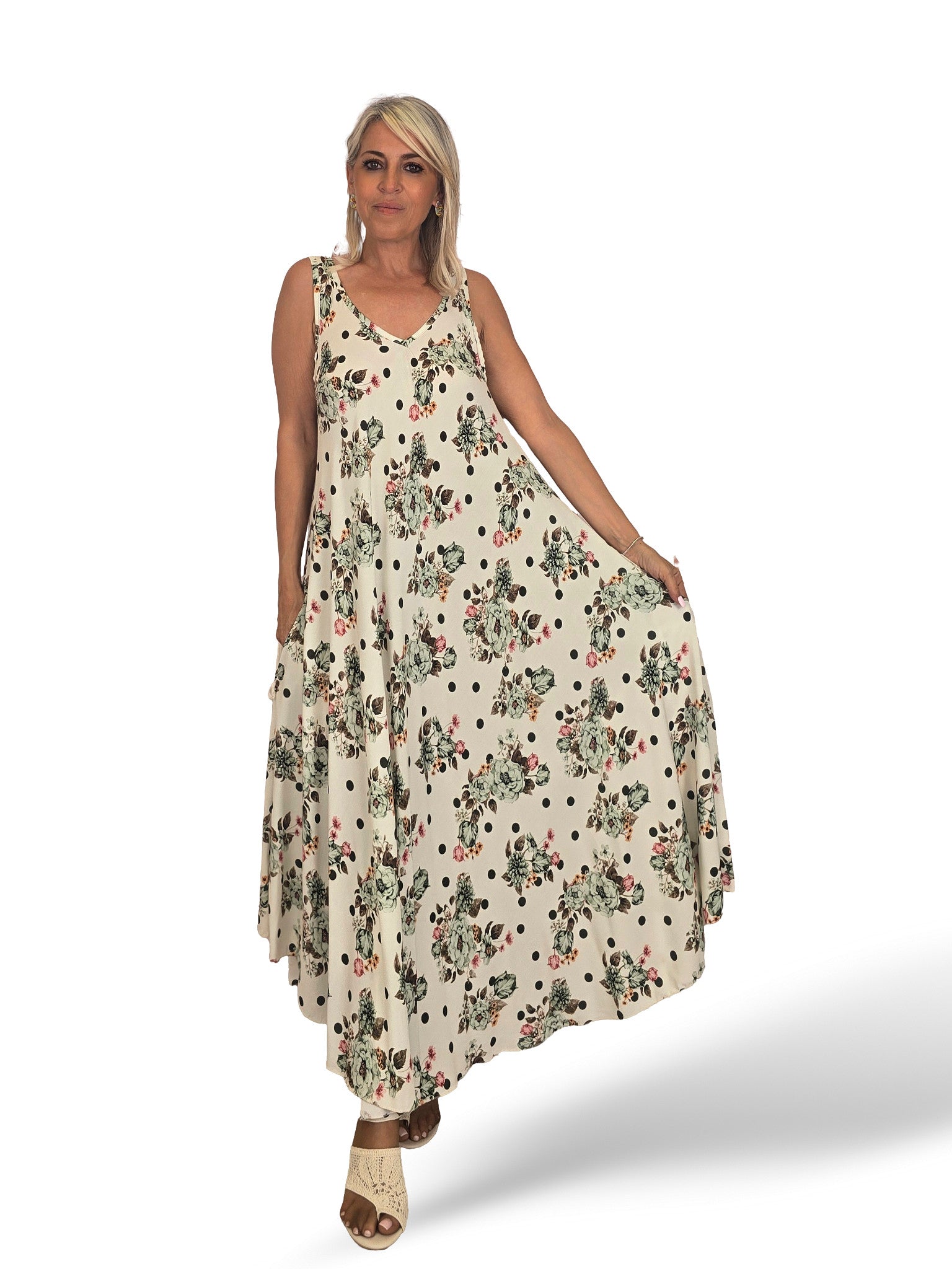 JOT Kleid mit Blumenmuster und Trägern