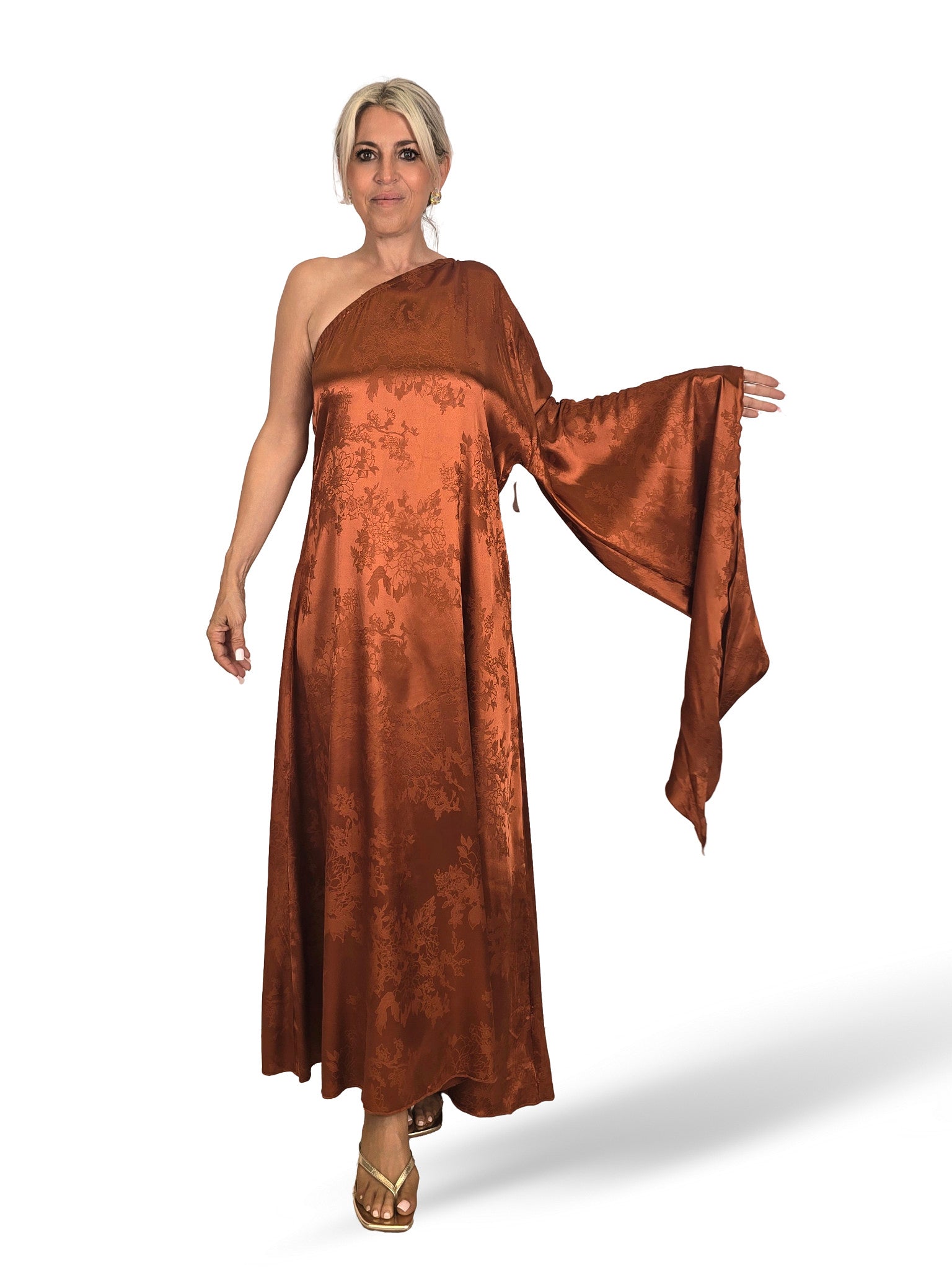 VESTIDO HADA SATEN BROCADO