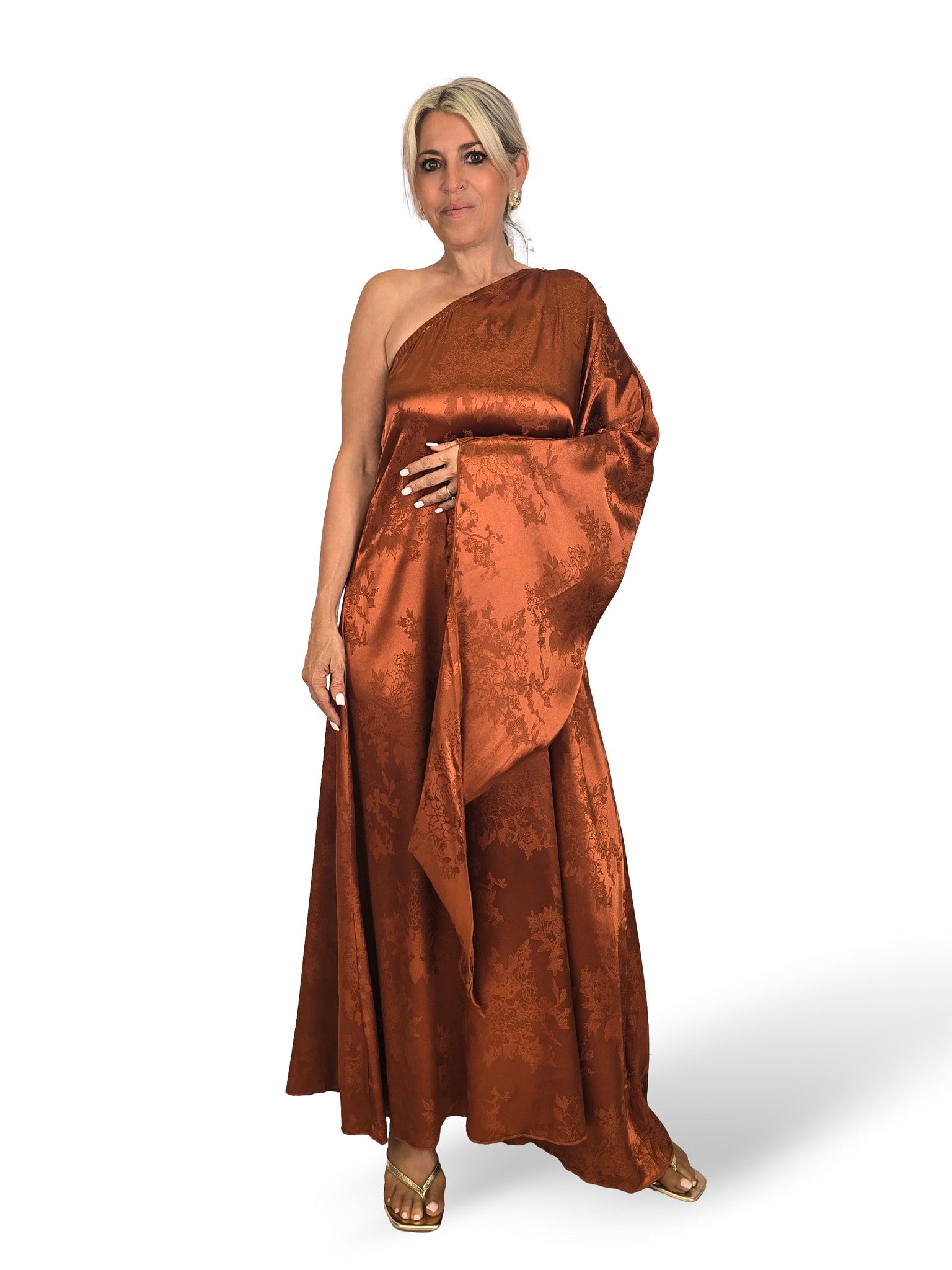 VESTIDO HADA SATEN BROCADO