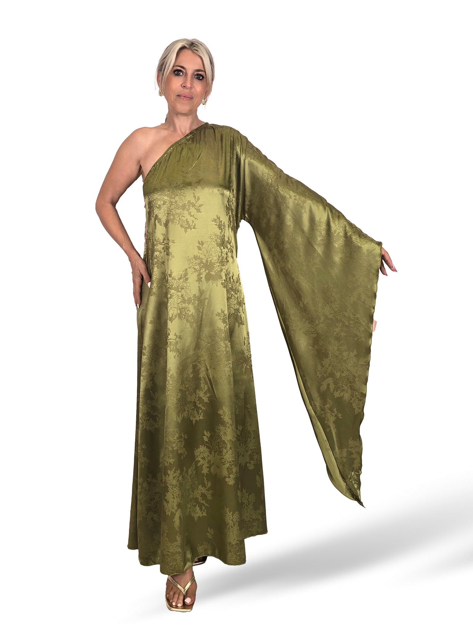 VESTIDO HADA SATEN BROCADO