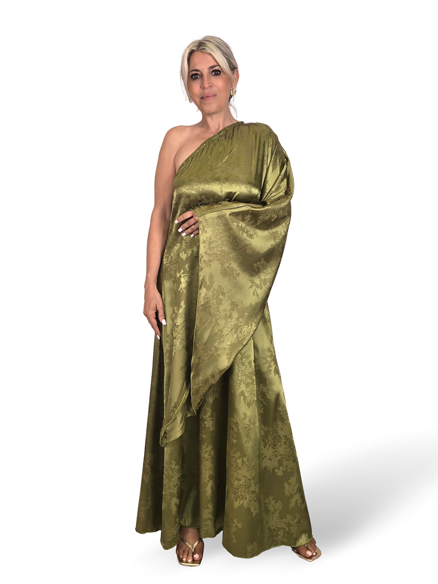 VESTIDO HADA SATEN BROCADO
