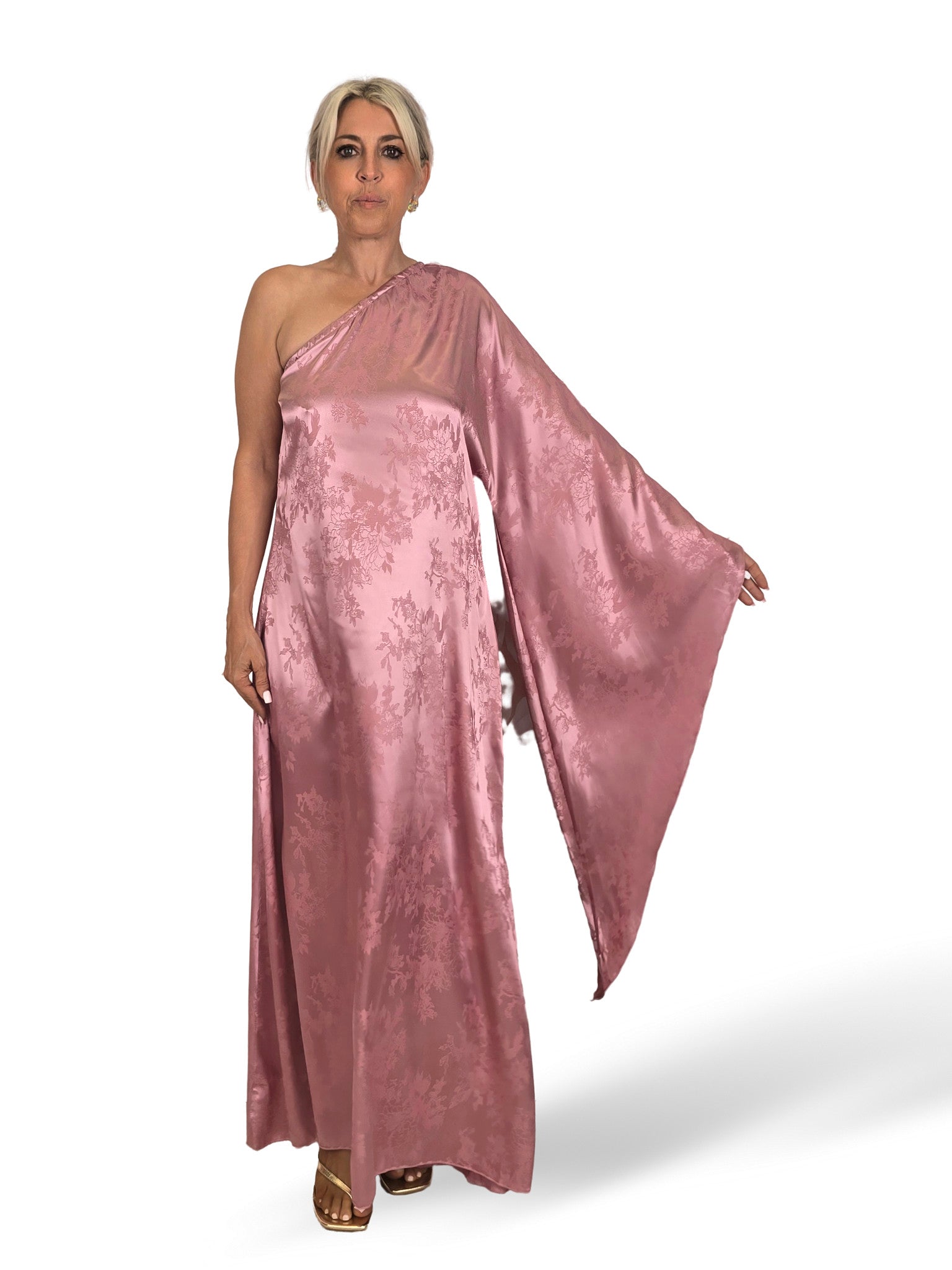 VESTIDO HADA SATEN BROCADO