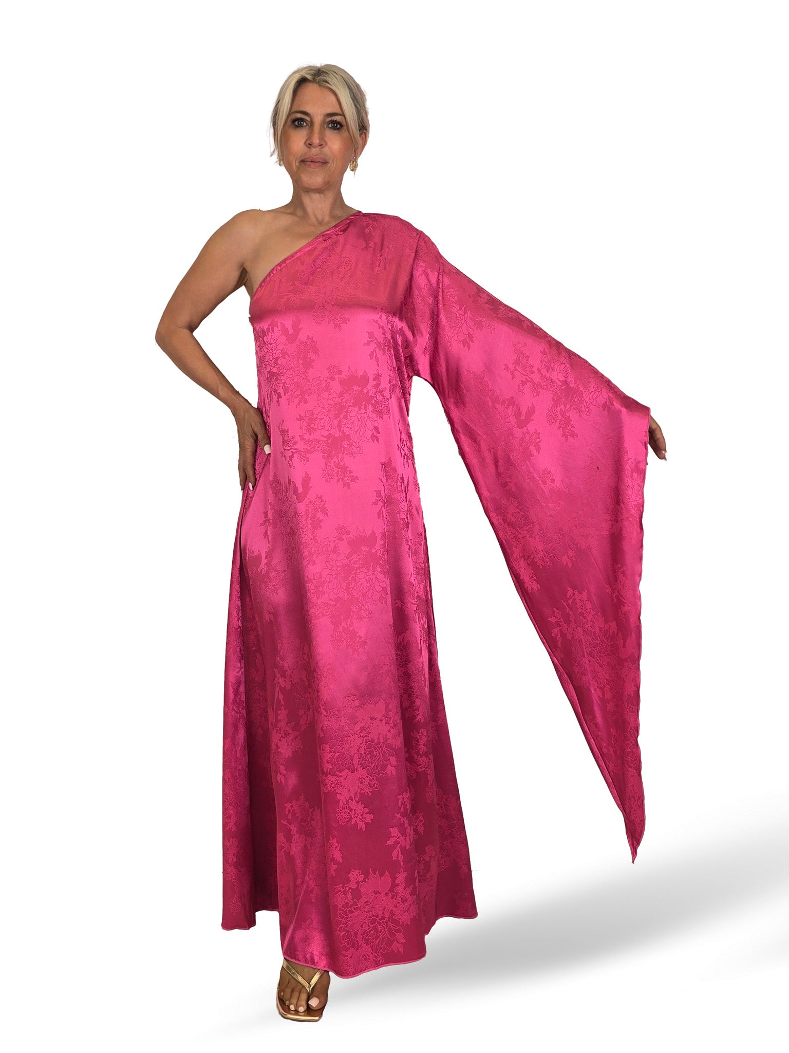 VESTIDO HADA SATEN BROCADO