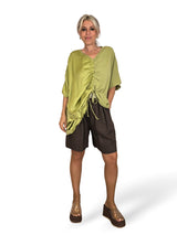 MAXI CAMISETA COMBINADA FRUNCIDA JOT
